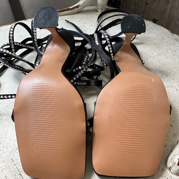 Espadrille Rhinestone Heels - Picture 4 of 5